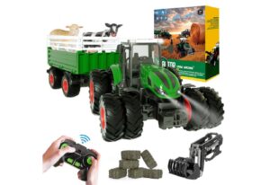 Esun RC-Traktor Ferngesteuerter Traktor Spielzeug ab 2 3 4 5Jahre