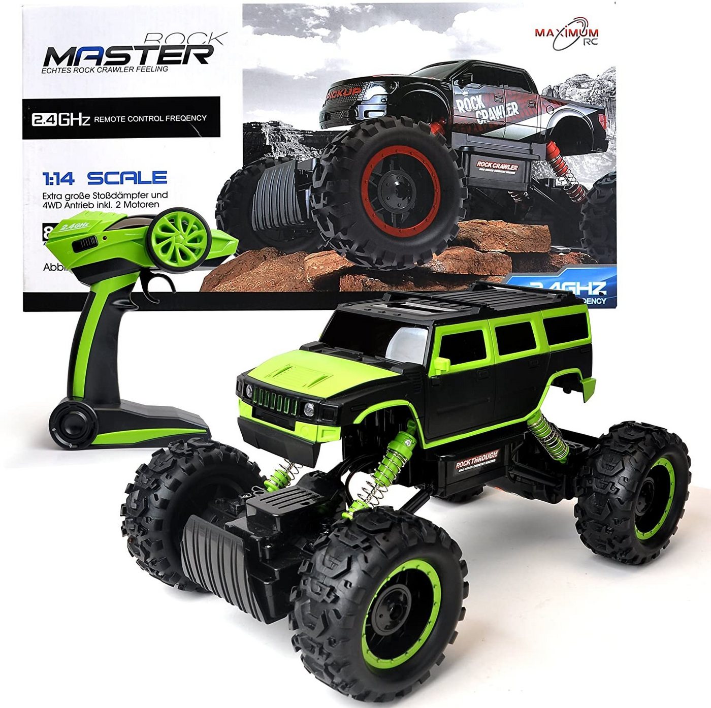 FunTomia Modellauto RC Ferngesteuertes Auto für Kinder - Rock Crawler / Monstertruck