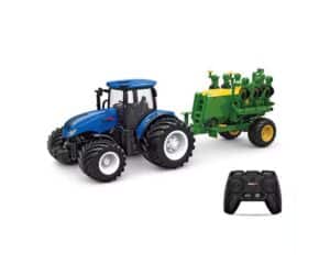 efaso RC-Traktor 6646 Ferngesteuerter Traktor blau mit Sämaschine - LED Beleuchtung